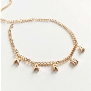 Urban Outfitters Gold Chunky Karma SHort Necklace NWT 26
